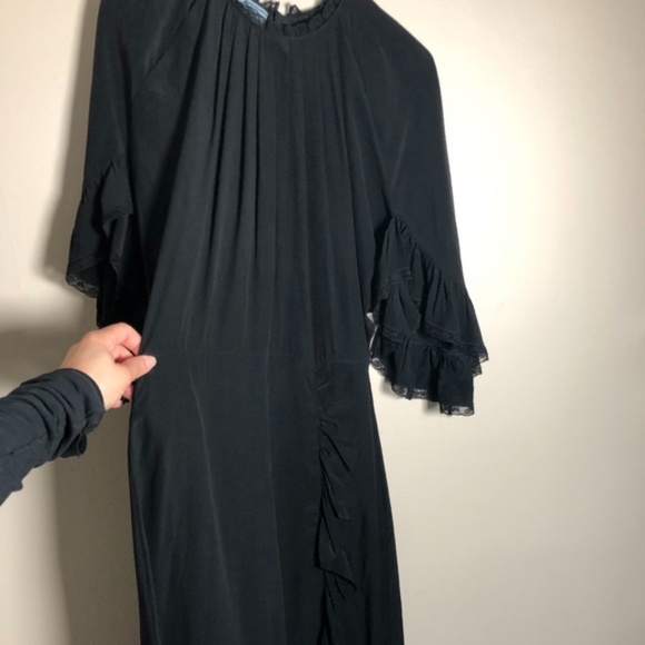 Prada ruffled lace-trimmed silk crepe de Chine -- EU44 - Picture 6 of 6